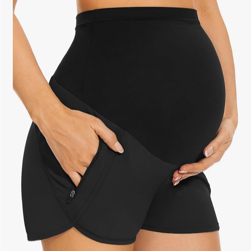 Black Maternity shorts